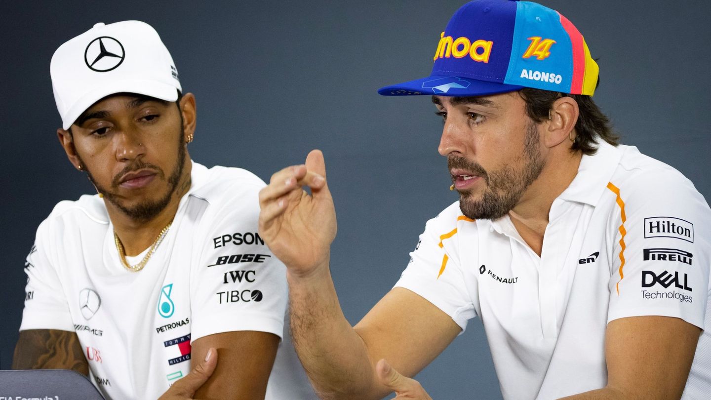 Lewis Hamilton y Fernando Alonso, en una imagen de archivo. (EFE)
