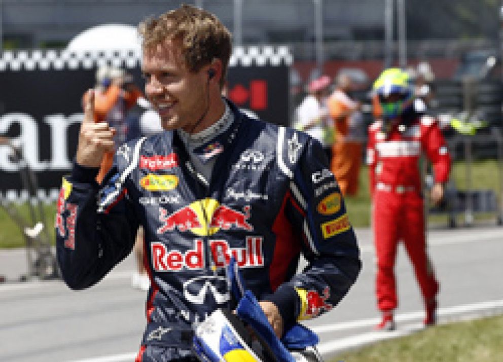 Foto: Vettel, 'pole' en Canadá y Alonso es tercero en la mejor calificación del año de Ferrari