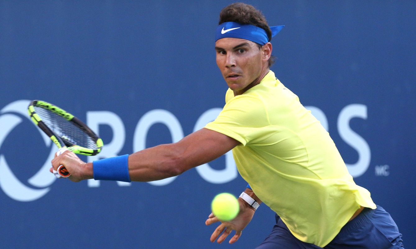 Rafael Nadal en su victoria ante Borna Coric. (Reuters)