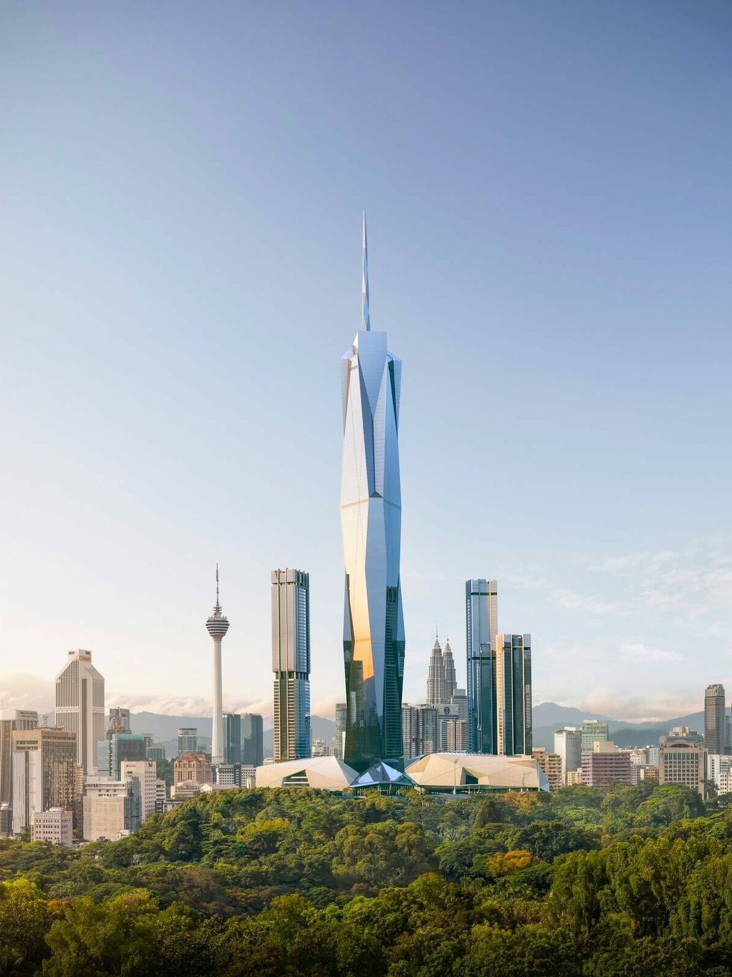 El nuevo rascacielos modifica el 'skyline' de Kuala Lumpur. (Fender Katsalidis)