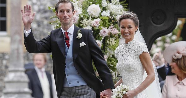 Foto: Pippa Middleton y James Matthews recién casados.