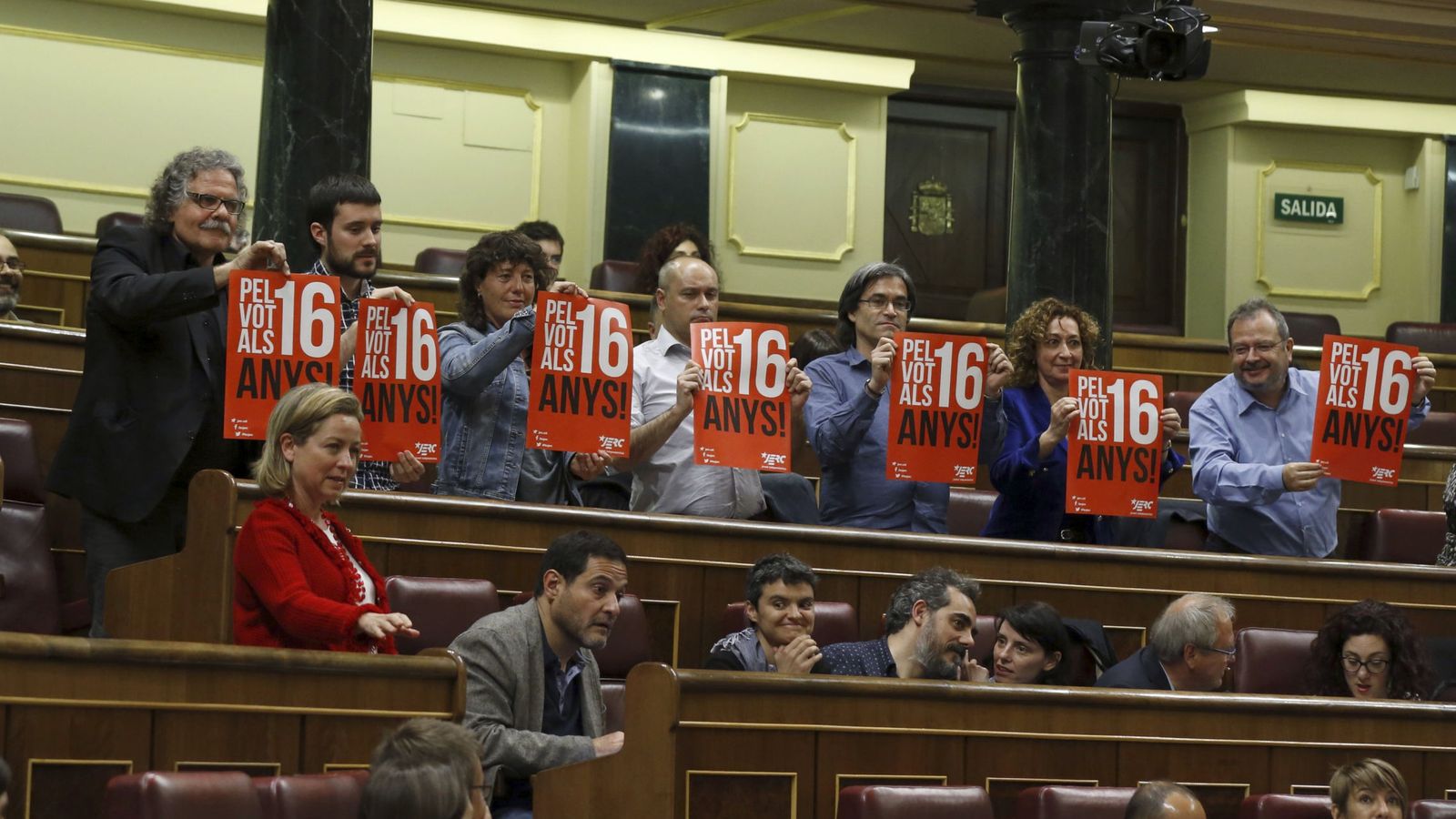 Foto: Diputados de Esquerra piden que se pueda votar a partir de los 16 años. (EFE)