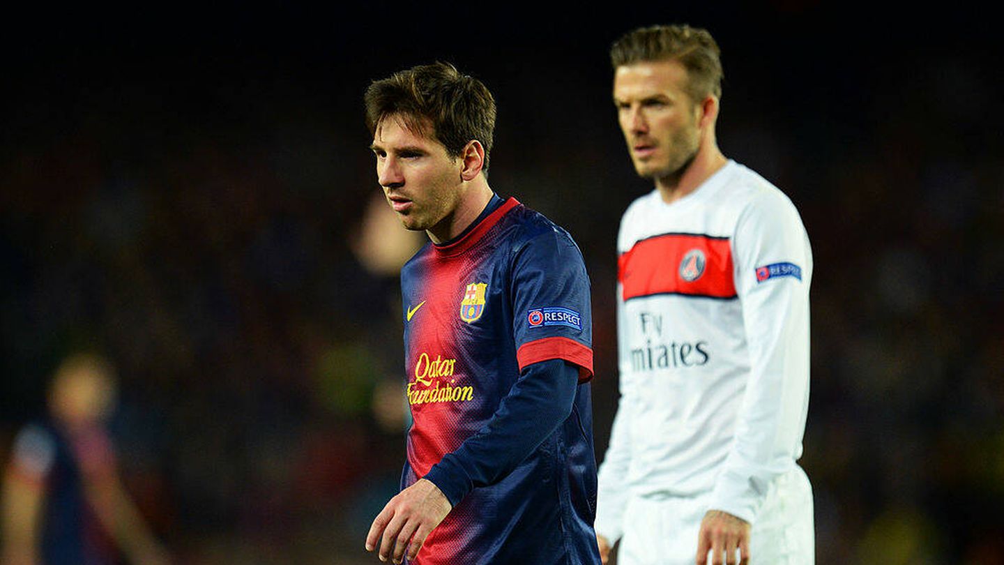 Messi y Beckham, en 2013. (Getty)