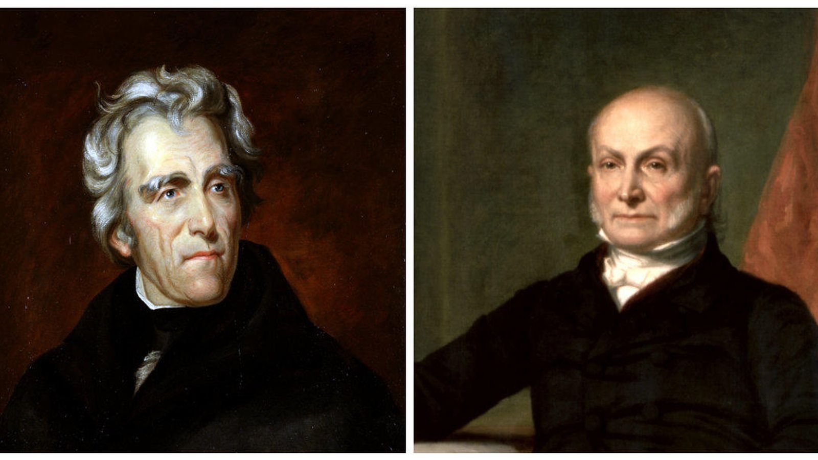 Foto: Andrew Jackson y John Quincy Adams. 