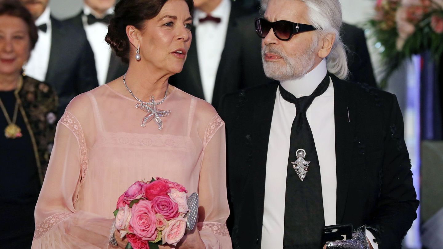 Carolina de Monaco y Karl Lagerfeld. (EFE)