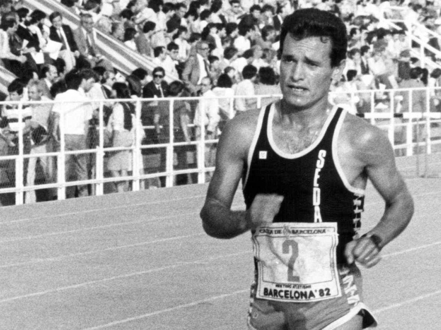 Jordi Llopart, en una carrera celebrada en 1982.