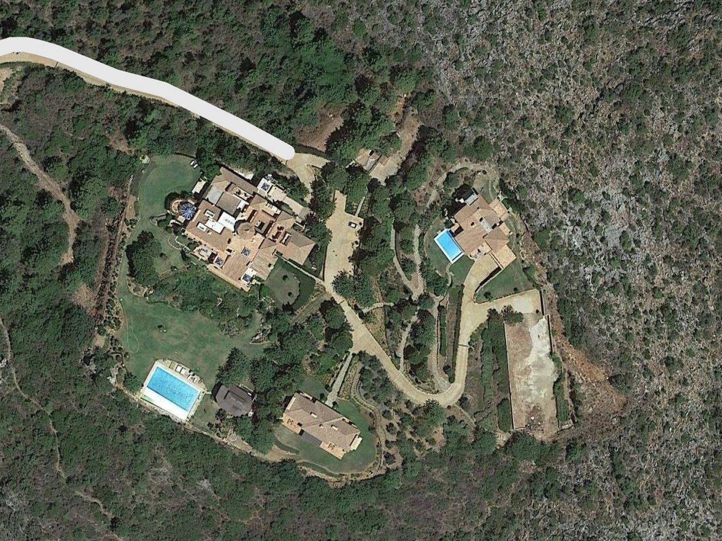 Villa Sagitario, la casa de Gunilla en Marbella, con la casa de invitados y el proyecto de helipuerto.