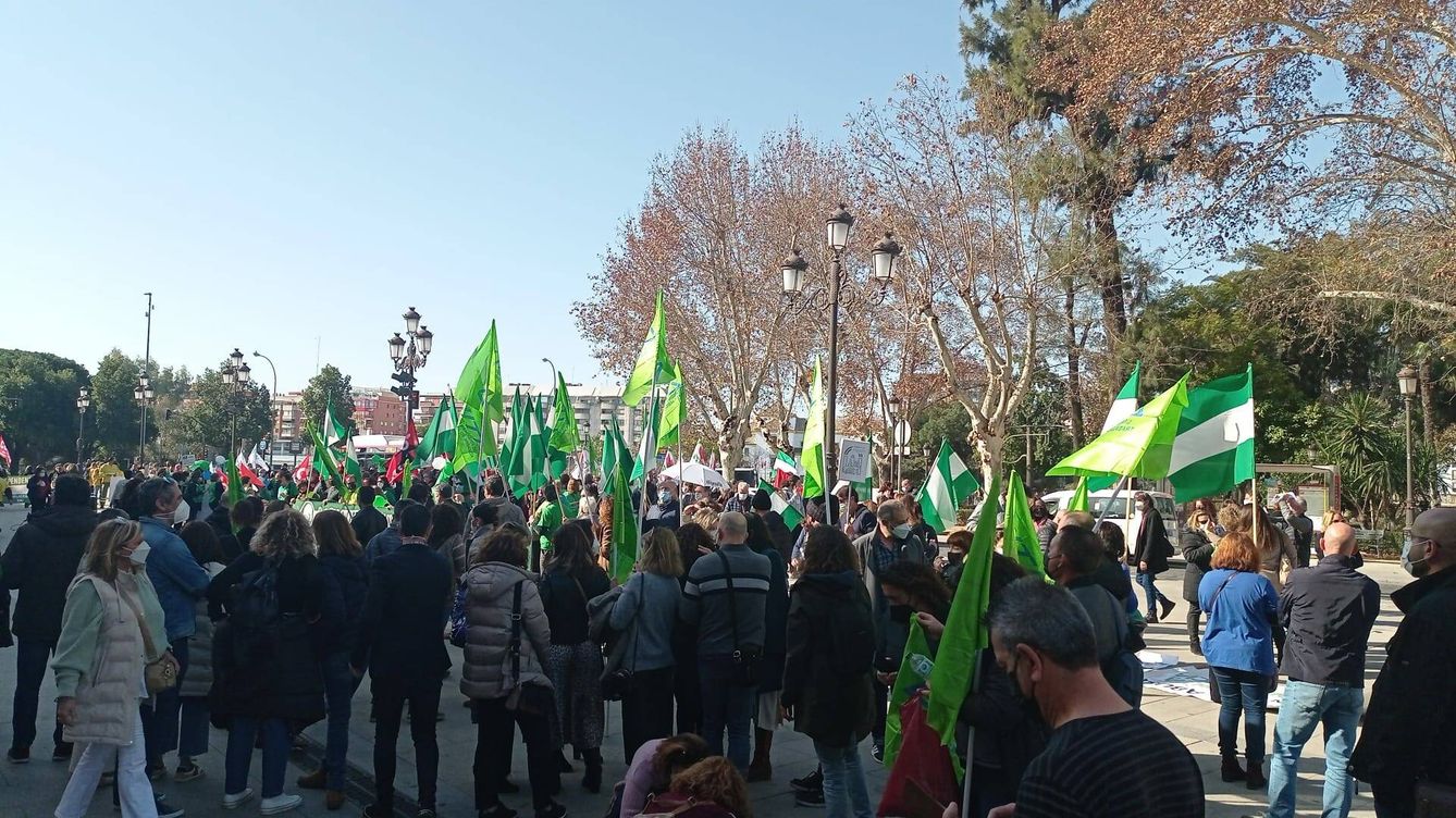 Foto: Imagen de la manifestación celebrada este martes. (EC)