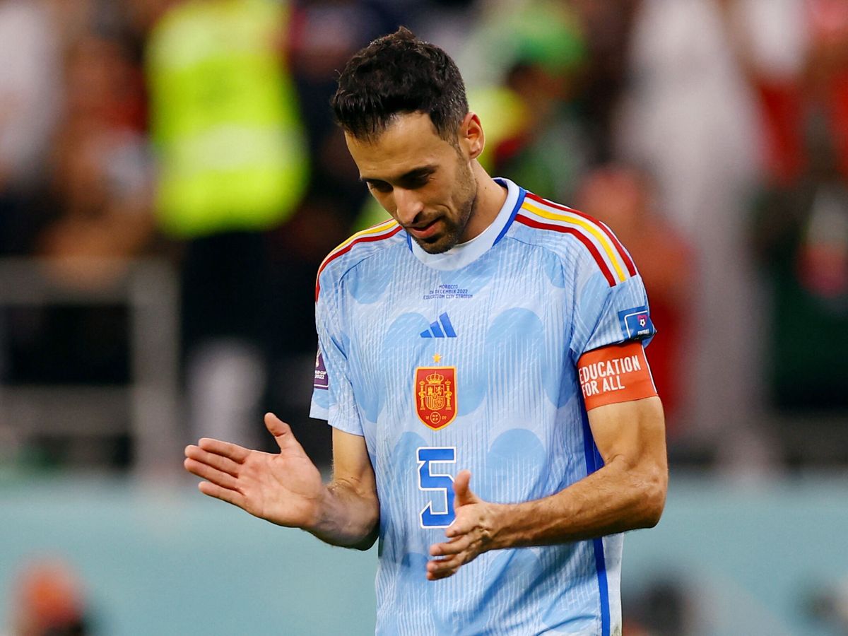 Foto: Busquets fue el capitán de España en el Mundial. (Reuters/Matthew Childs)