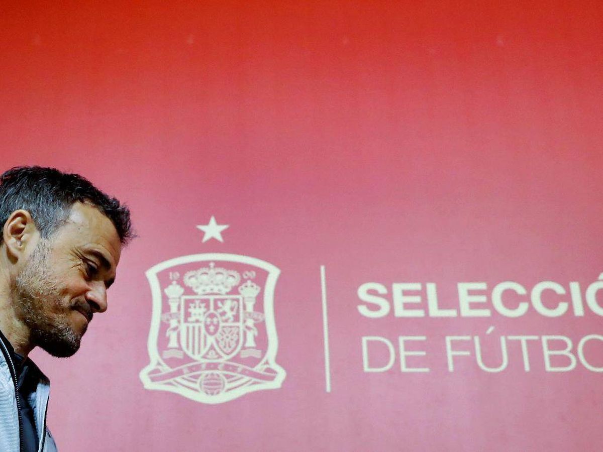 Foto: Luis Enrique, antes de una rueda de prensa como seleccionador español. (EFE)