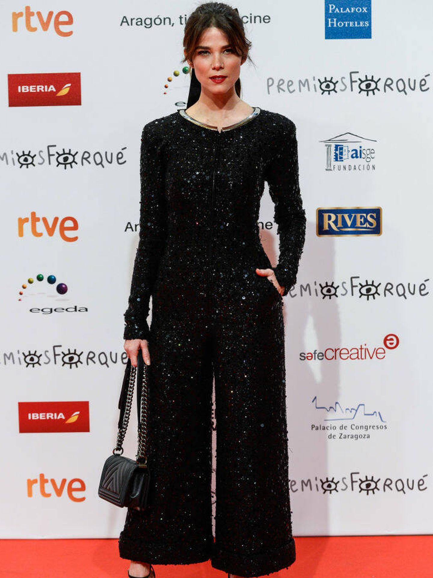Juana Acosta, en la alfombra roja de los Premios Forqué 2018. (Getty)