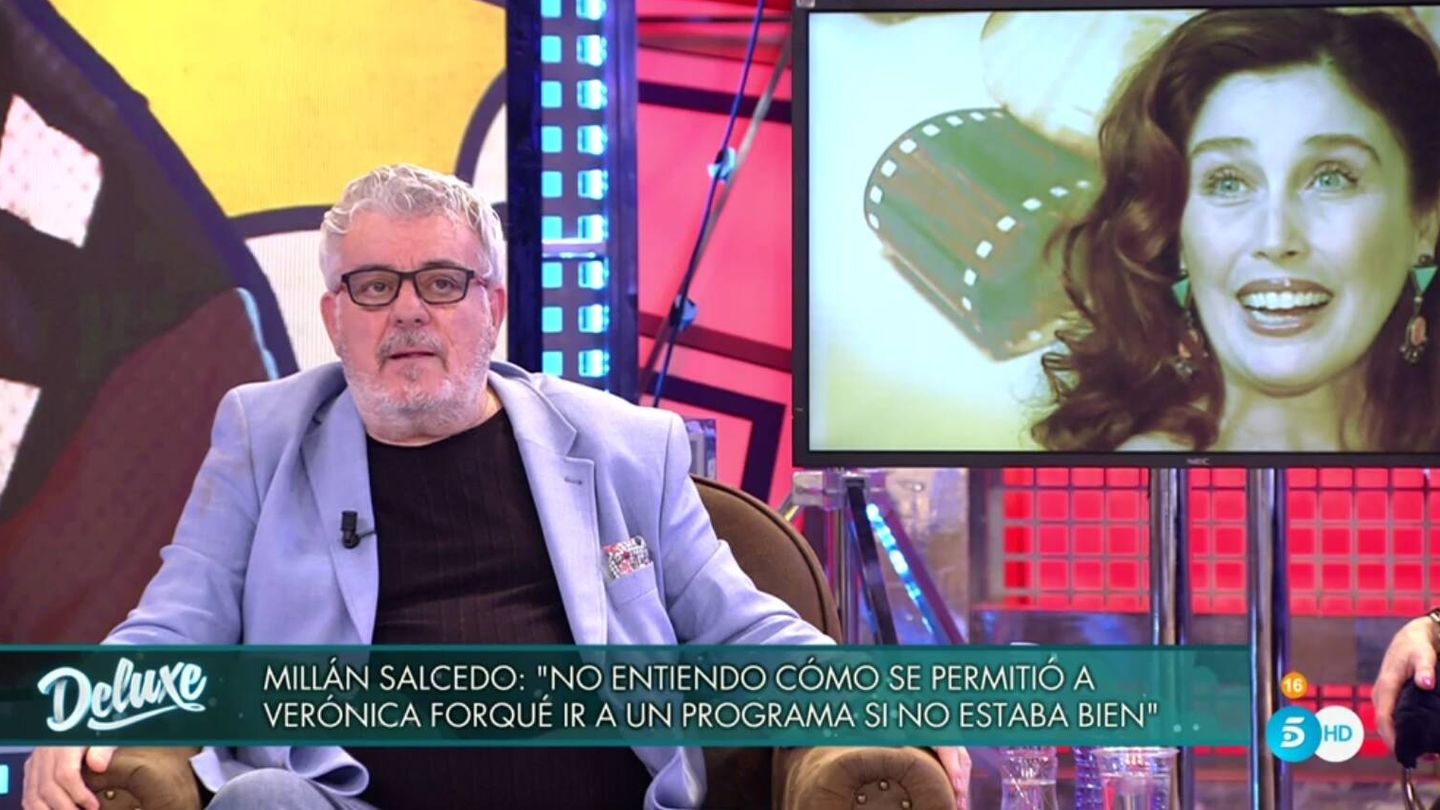 Millán hablando de Verónica Forqué. (Telecinco).