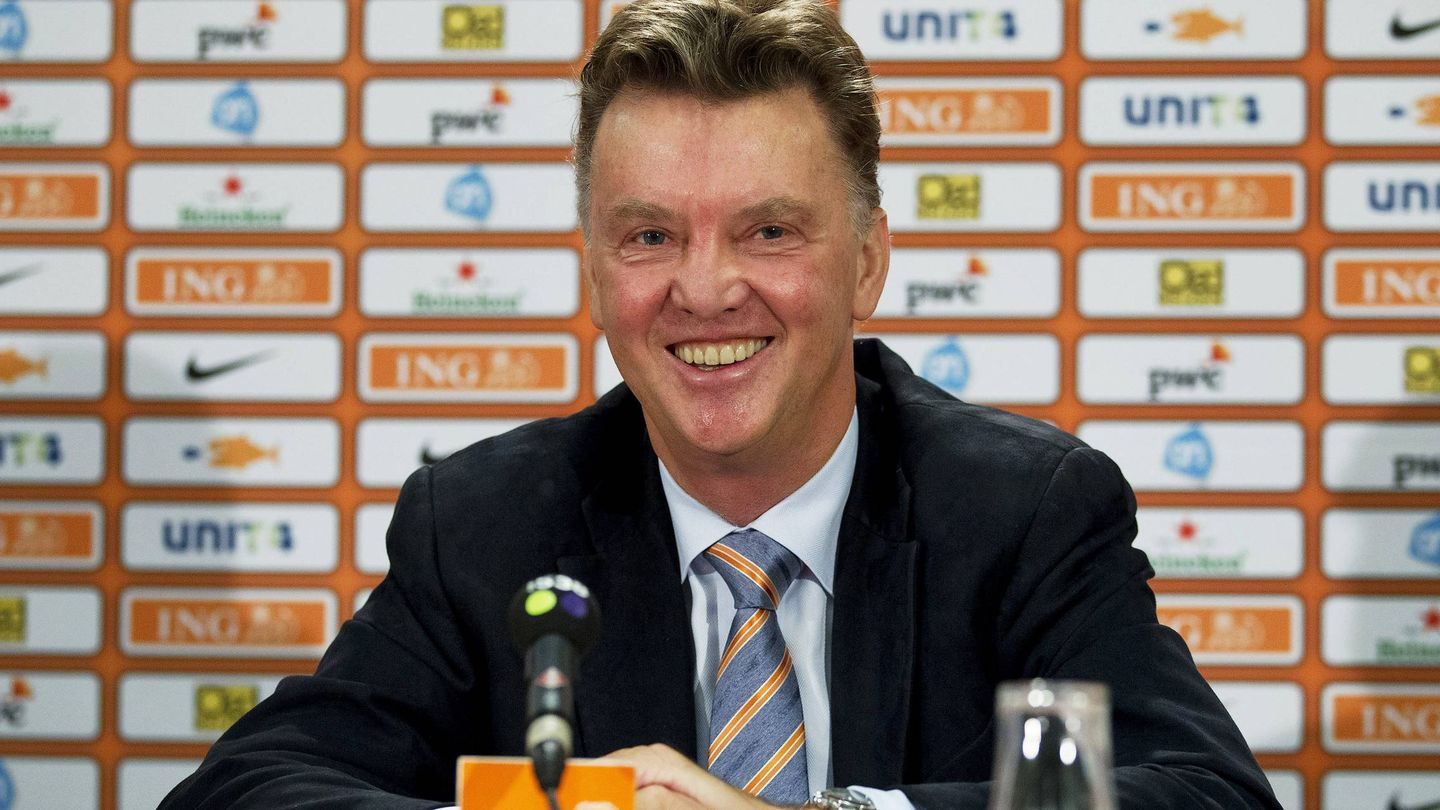 Louis Van Gaal, en una rueda de prensa como seleccionador de Países Bajos.