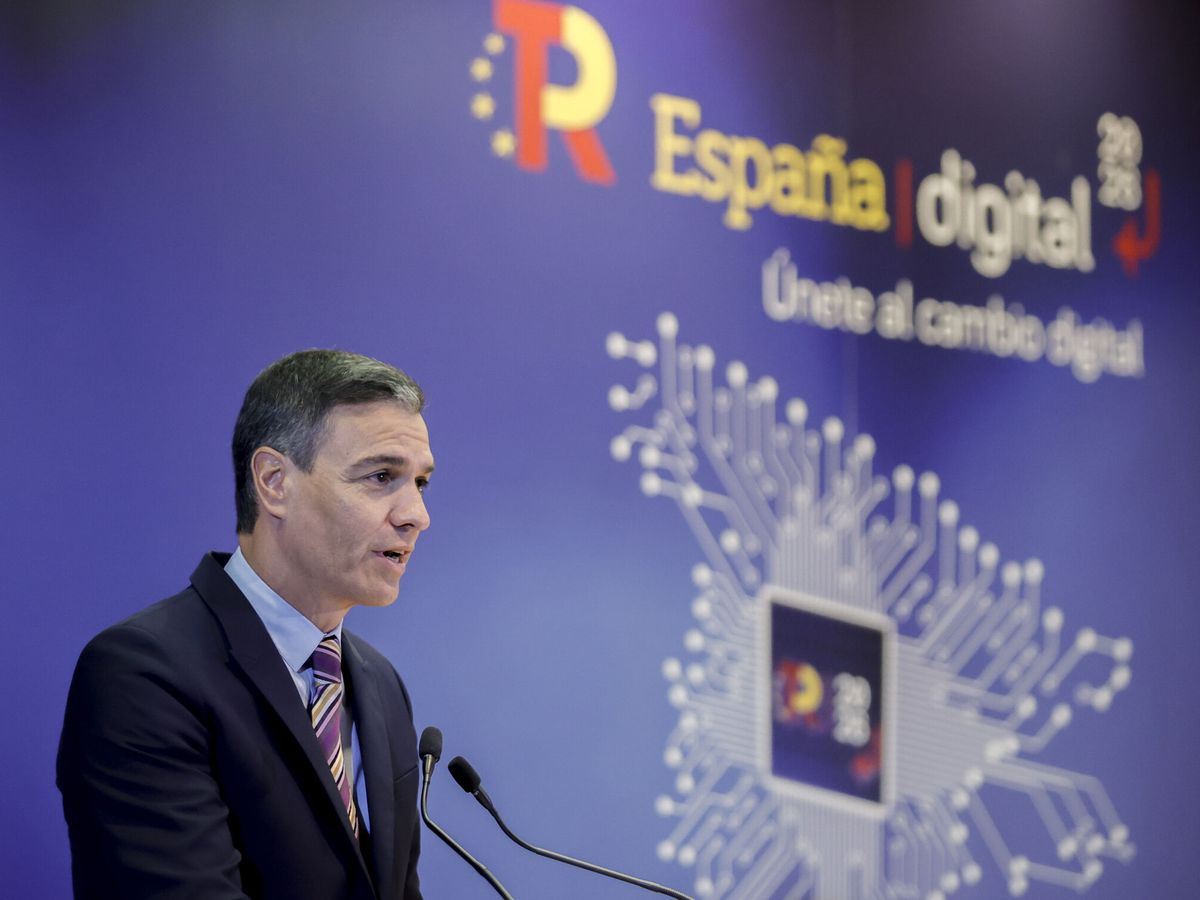 Foto: El presidente Sánchez en un acto de España Digital. (EFE/Emilio Naranjo)