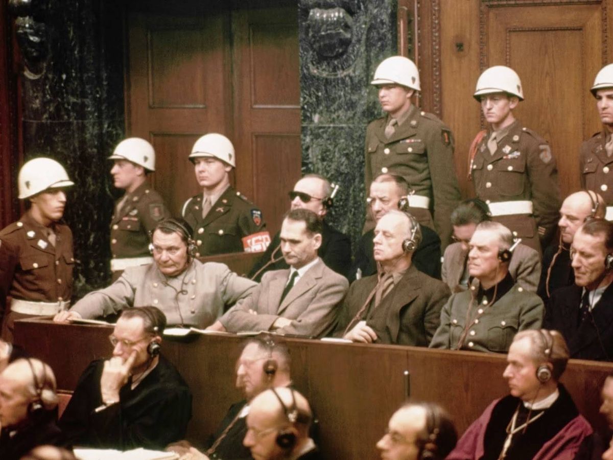 Foto: Jerarcas nazis acusados en los Juicios de Núremberg.