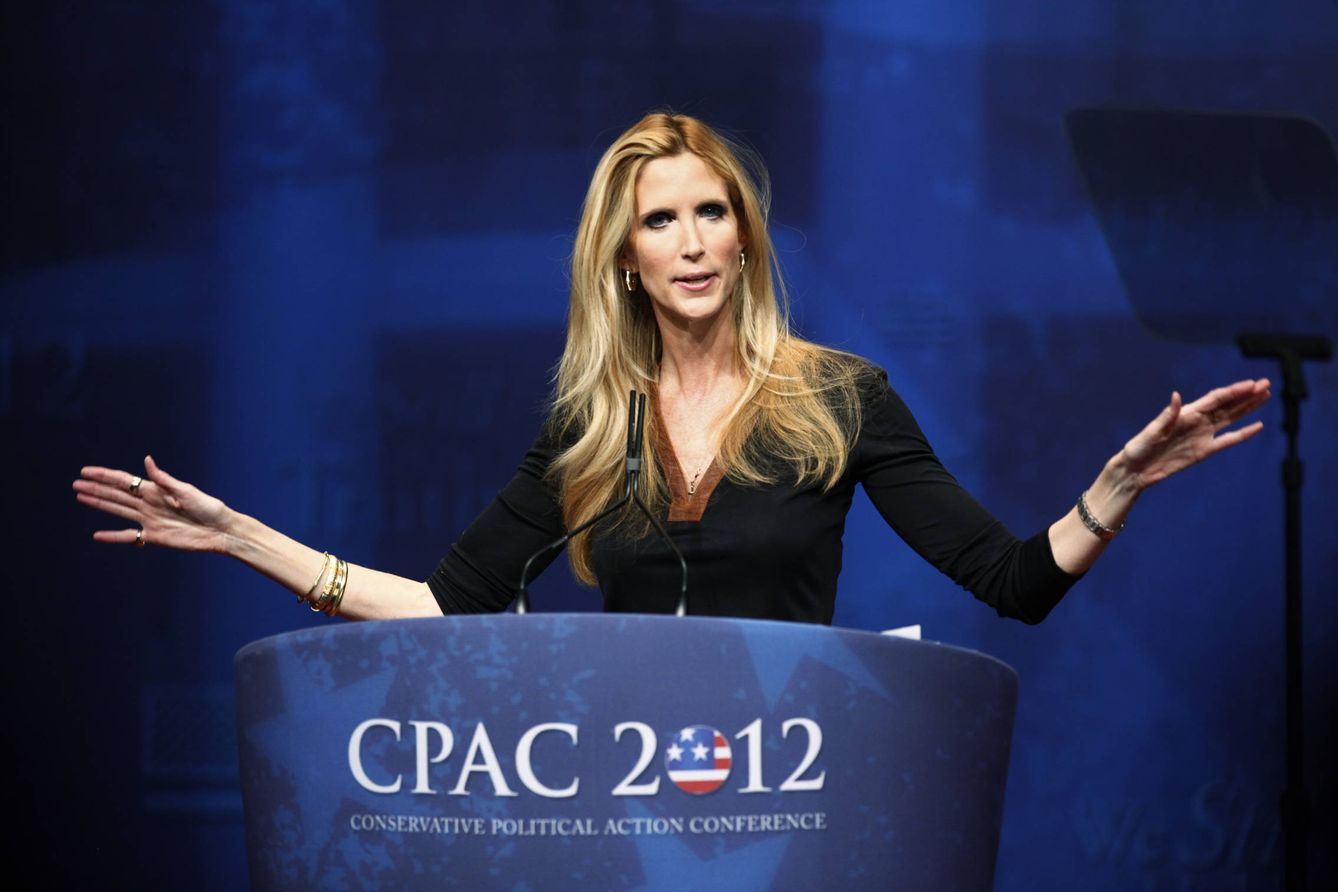 Foto: Ann Coulter, durante una intervención en la Conservative Political Action Conference, en Washington, en febrero de 2012. (Reuters)
