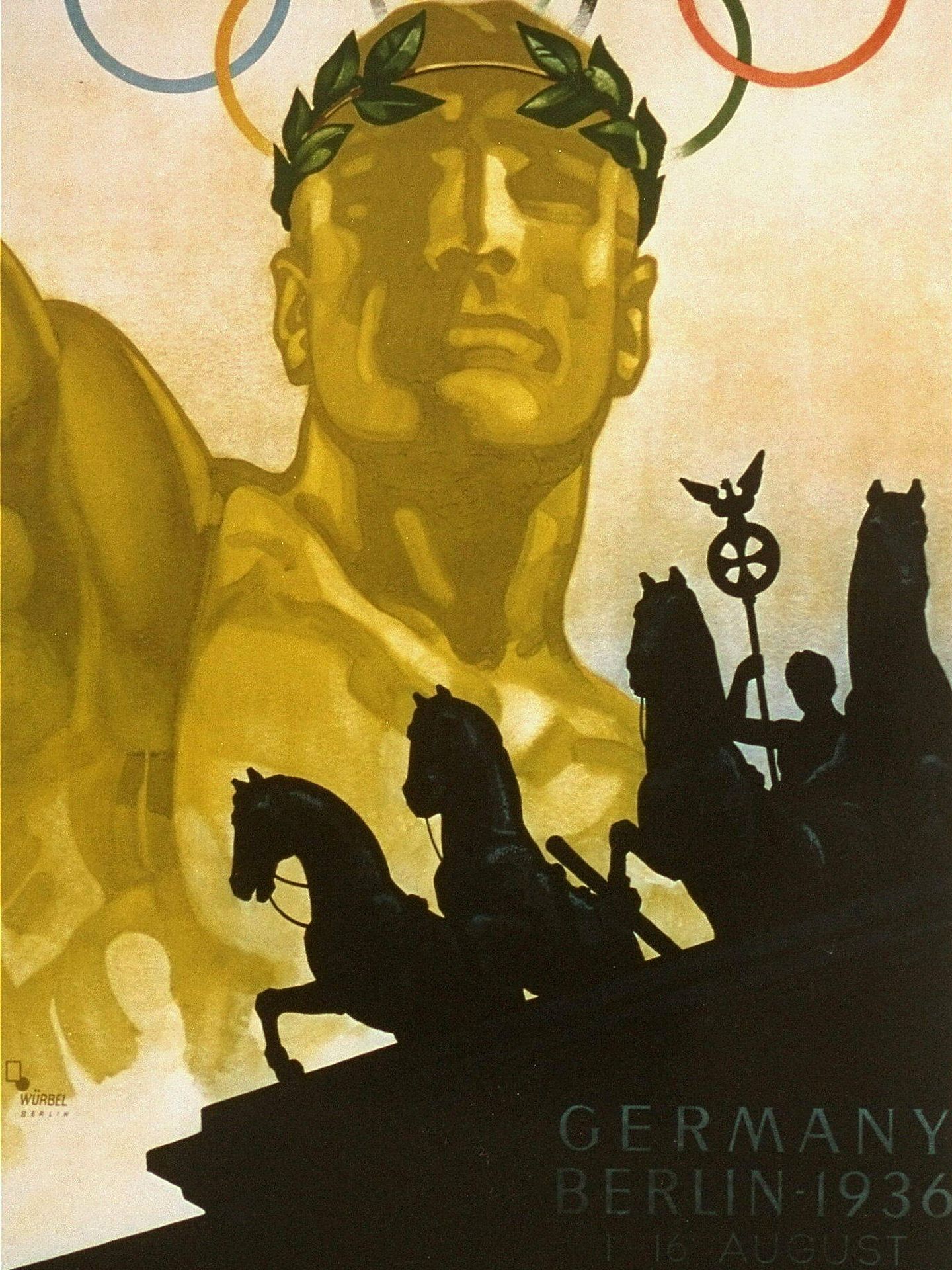 Uno de los carteles propagandísticos de los Juegos de Berlín de 1936. (EFE)