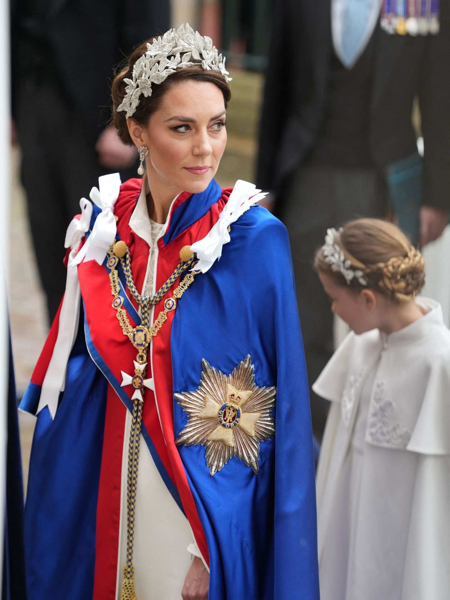 La princesa de Gales, con el manto de la Real Orden Victoriana. (Reuters/Dan Charity)