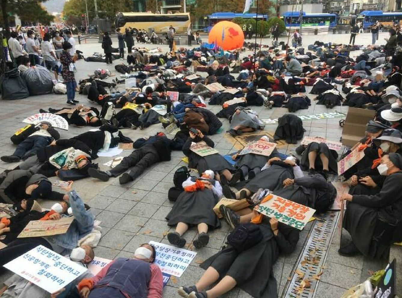 Protesta en Corea del Sur. (COP26 Coalition)