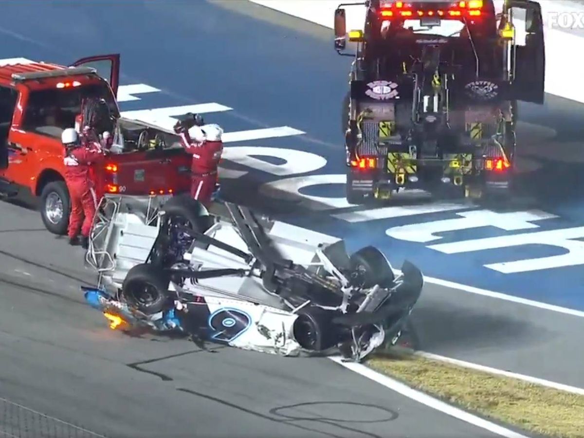 Foto: El accidente, protagonista de las 500 Millas de Daytona.