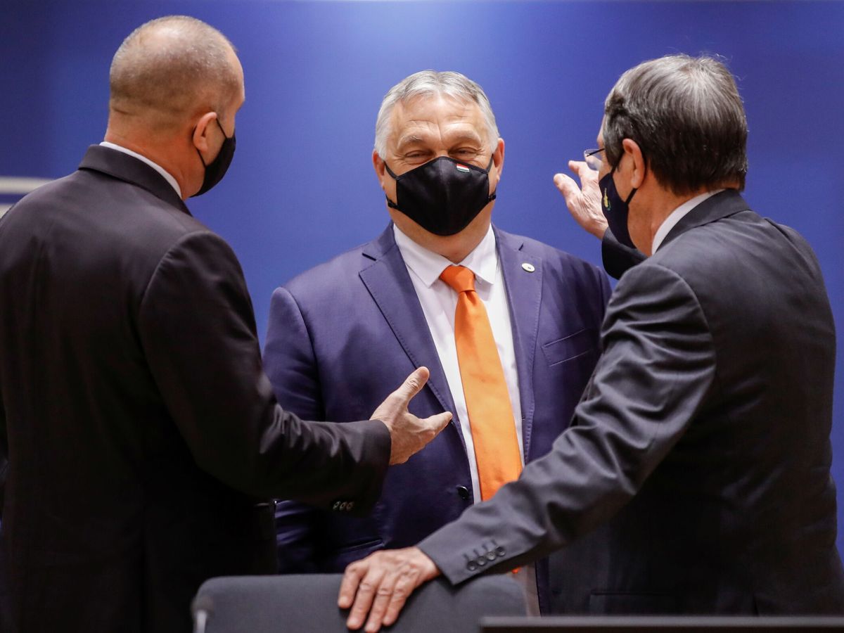 Foto: El primer ministro húngaro Viktor Orbán junto al presidente de Bulgaria y el presidente chipriota. (Reuters)