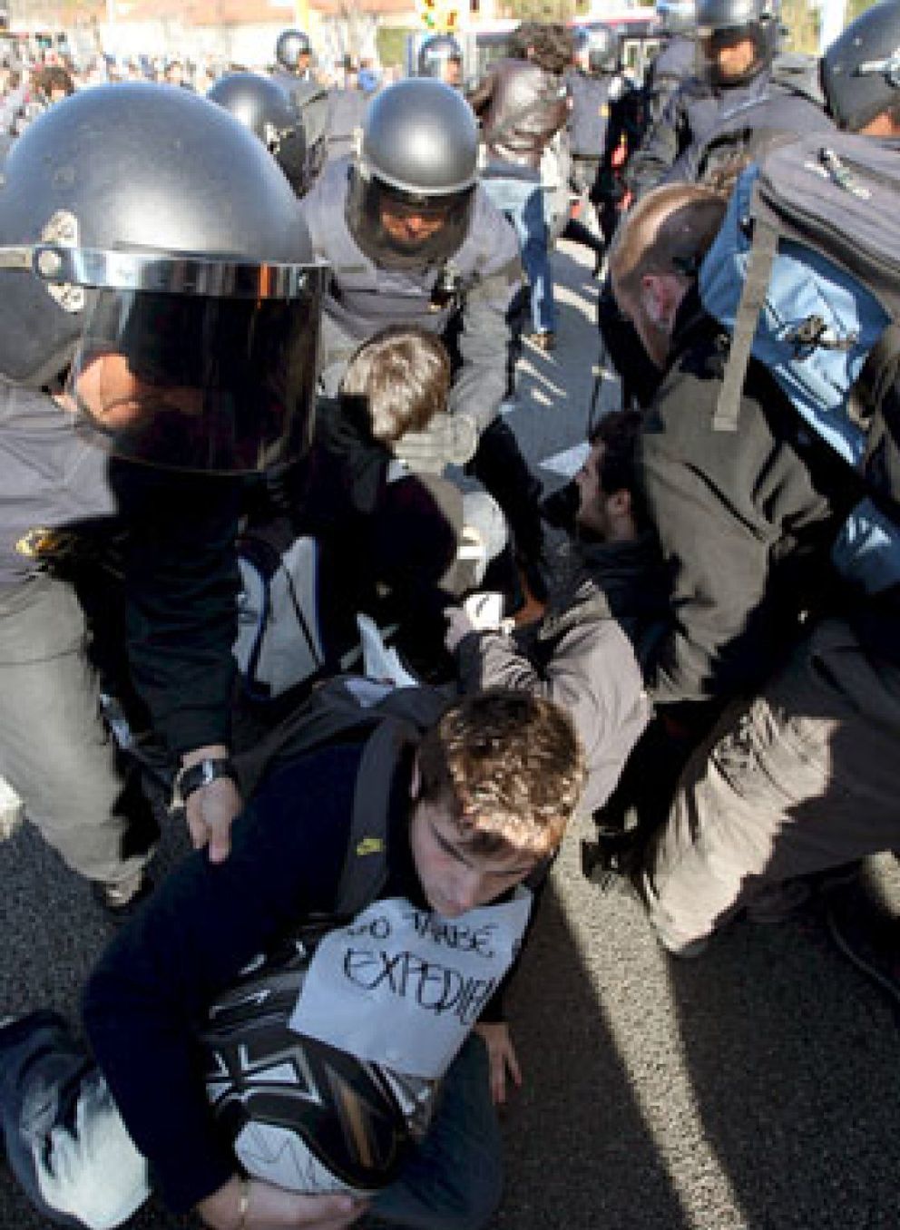 Foto: Barcelona, colapsada: los universitarios cortan las principales vías de acceso