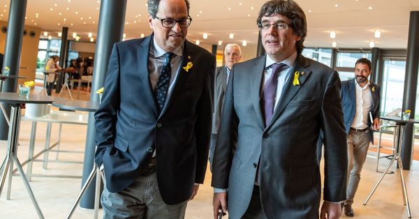 Foto: Carles Puigdemont y Quim Torra en Berlín. (EFE)