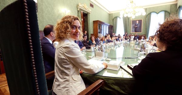 Foto: Meritxell Batet, presidenta del Congreso, durante la reunión de la Junta de Portavoces del pasado 11 de junio. (EFE) 