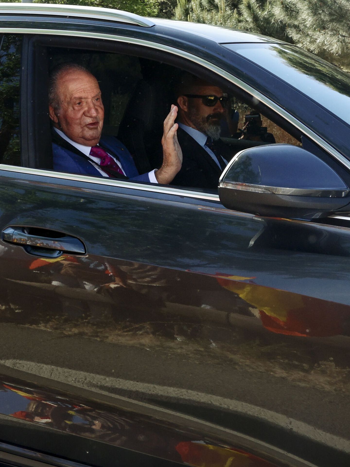 El rey Juan Carlos, llegando a Zarzuela. (EFE/Rodrigo)