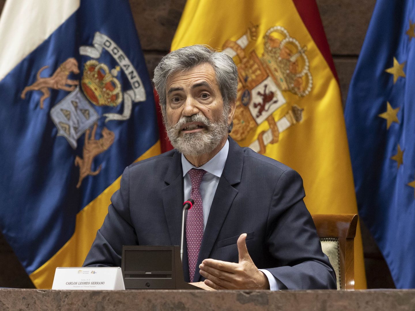 El presidente del Tribunal Supremo y del CGPJ, Carlos Lesmes Serrano. (EFE/Miguel Barreto)