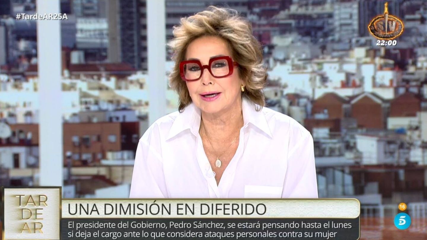 Ana Rosa Quintana, presentadora de 'TardeAR'. (Mediaset España)