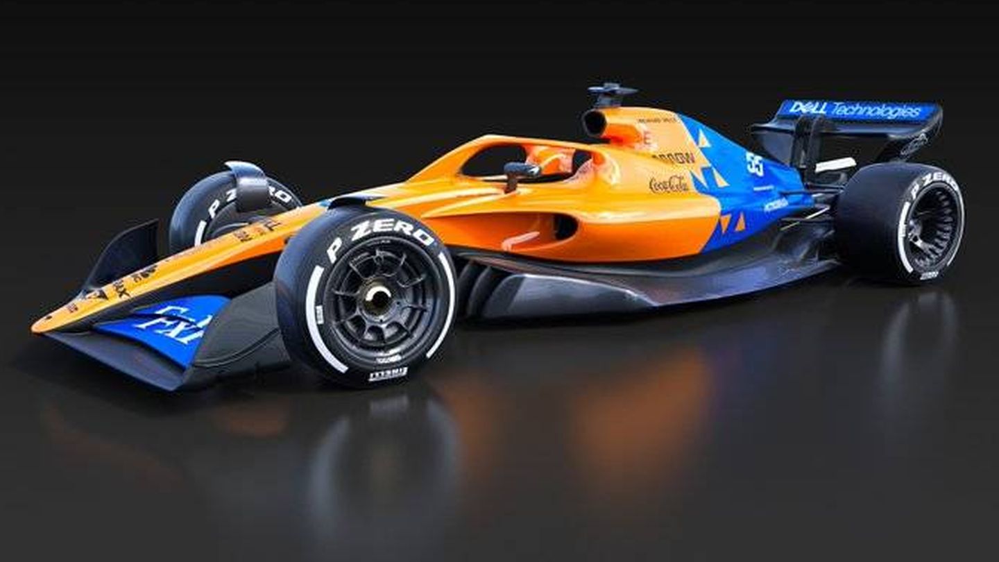 El monoplaza del 2021 con los colores de McLaren que el propio equipo compartió en sus redes sociales. (McLaren)
