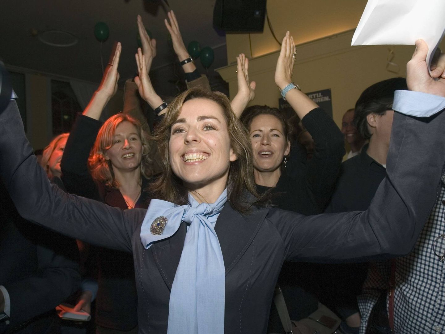 Marianne Thieme, líder del Partido de los Animales, durante un mitin. (Getty)