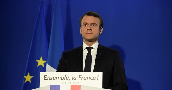 Foto: Emmanuel Macron, durante su primer discurso ya como presidente de Francia. (Reuters)