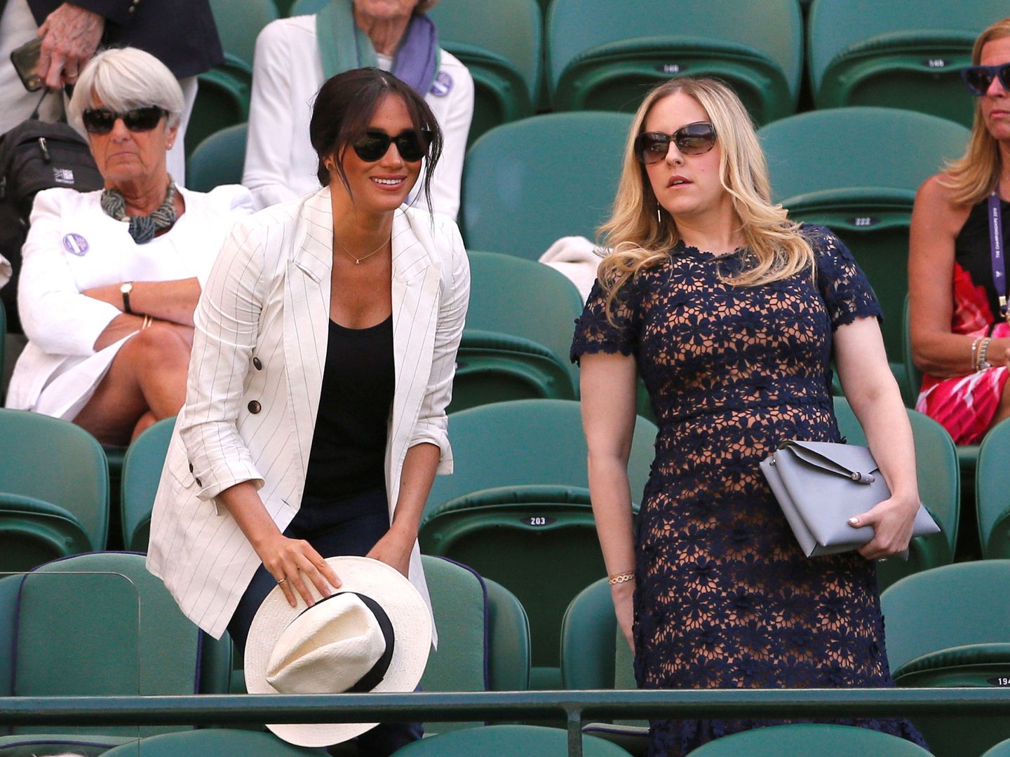 Meghan Markle, el pasado jueves en Wimbledon. (Reuters)