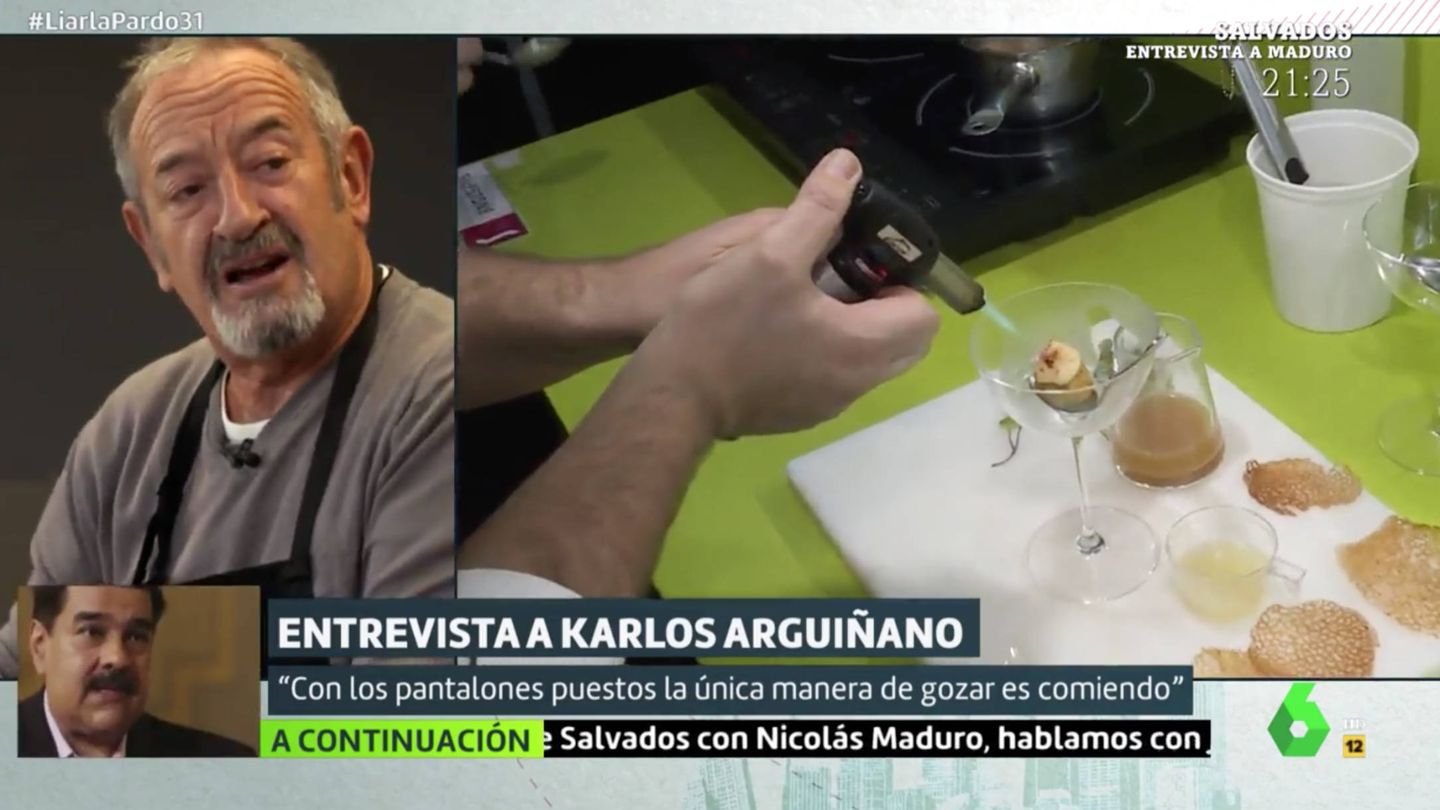 Cristina Pardo entrevista a Karlos Arguiñano en 'Liarla Pardo'. (Atresmedia)