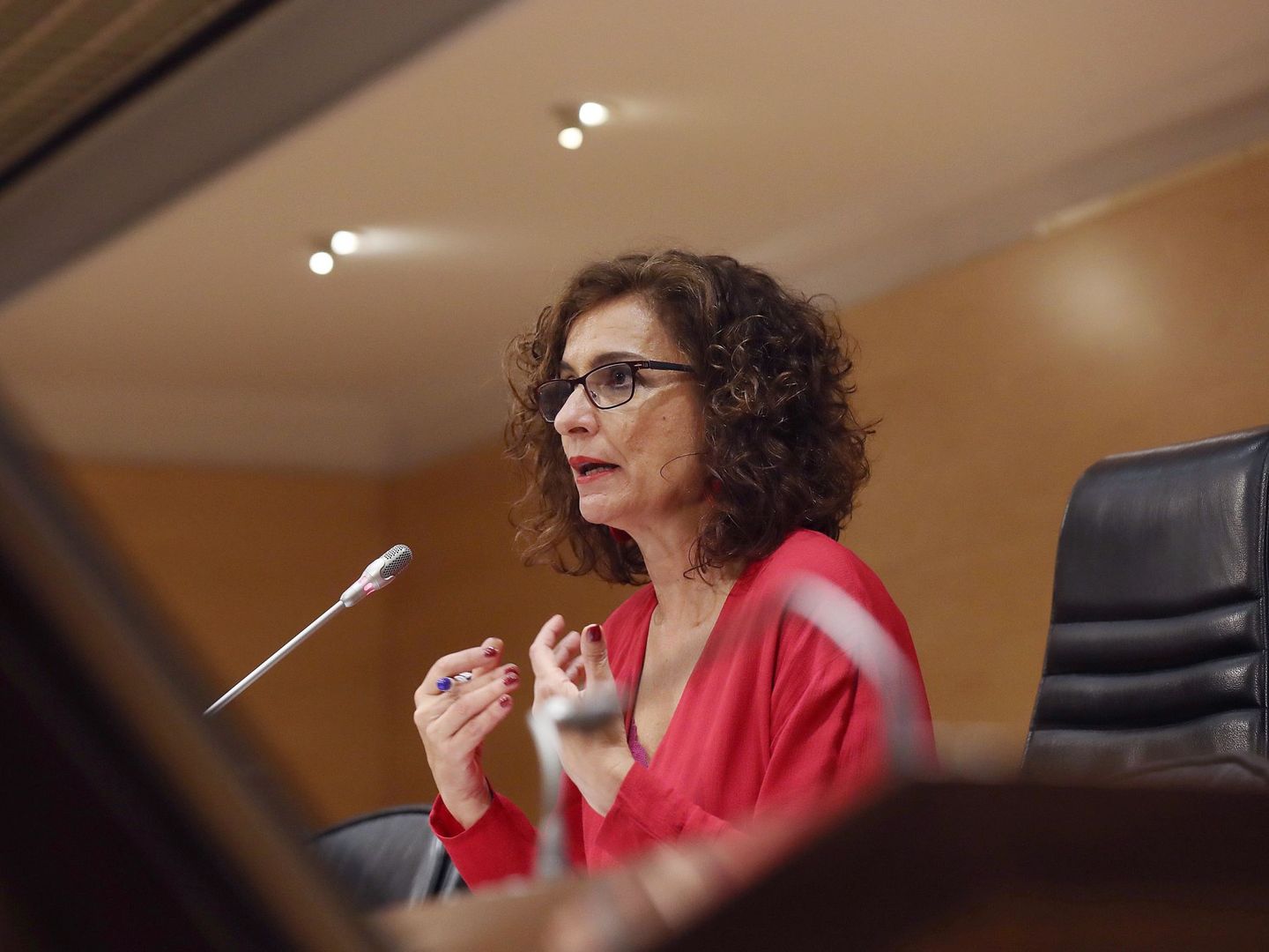 María Jesús Montero, este 7 de febrero tras la reunión del Consejo de Política Fiscal y Financiera, en Madrid. (EFE)