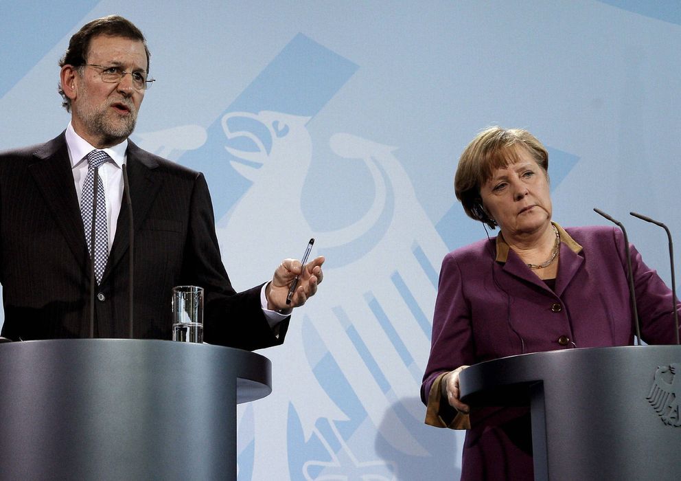 Foto: La canciller alemana, Angela Merkel, y el presidente del Ejecutivo español, Mariano Rajoy. (EFE)