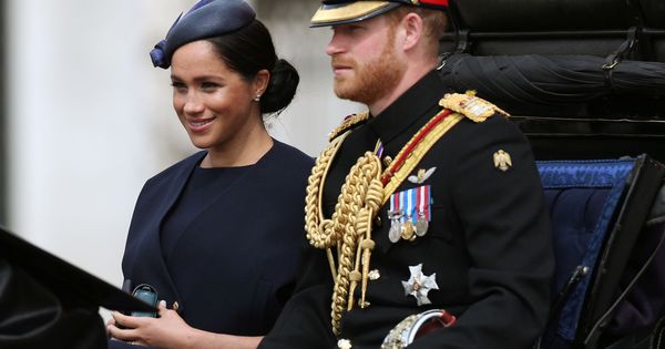 Foto: Meghan Markle y el príncipe Harry en el 'Trooping the colour'. (Reuters)