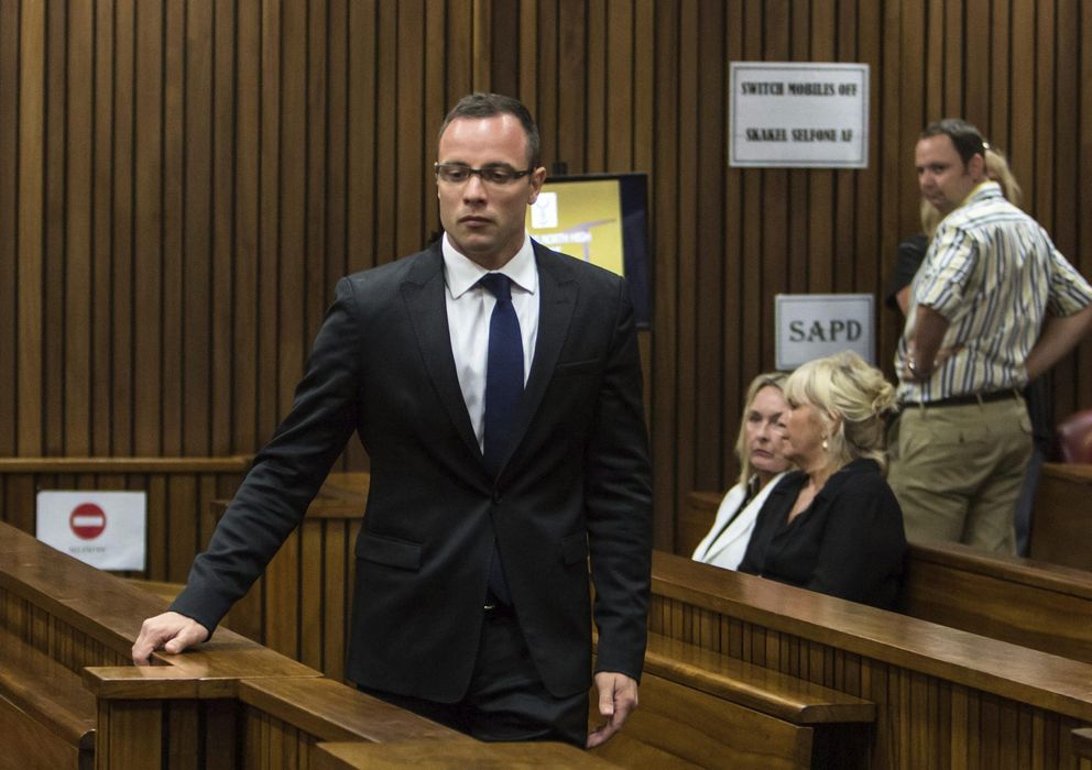 Foto: Oscar Pistorius, durante el juicio (EFE)