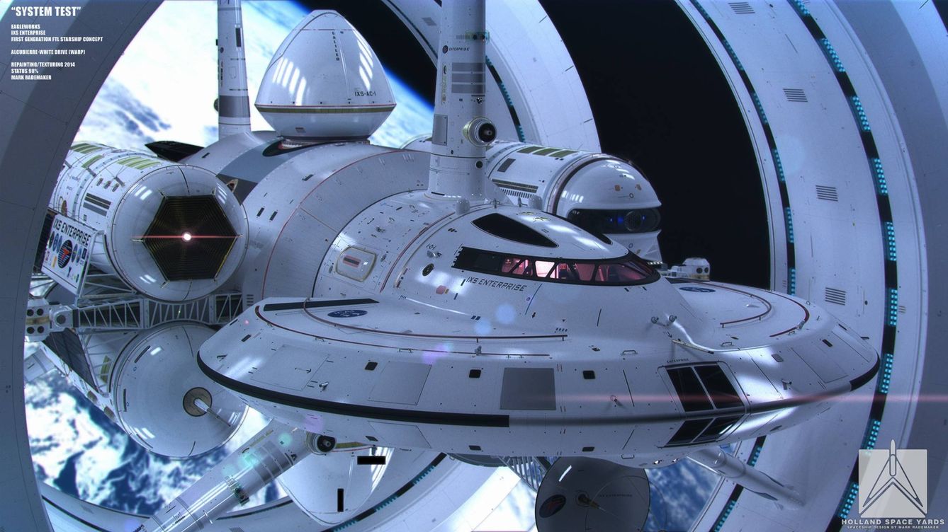 Foto: El prototipo de nave con motor de curvatura de la NASA. (Mark Rademaker)