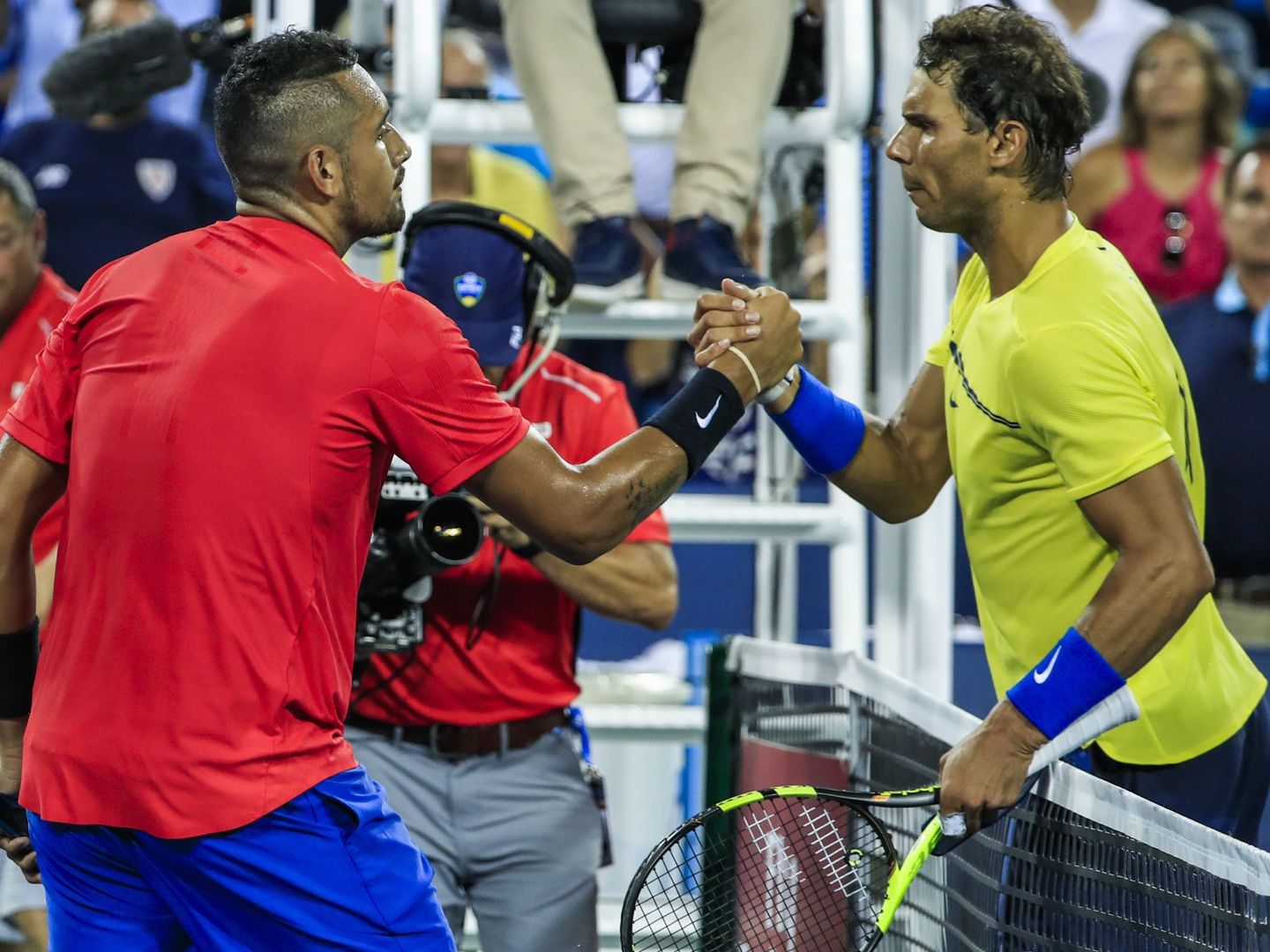 El último duelo entre Kyrgios y Nadal, en cuartos de final en Cincinnati, acabó con victoria del australiano. (EFE)