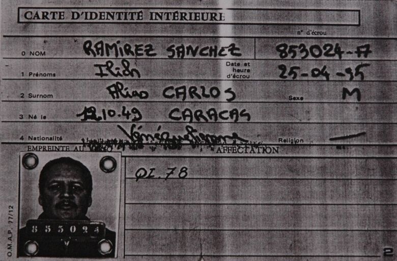 Carnet de Identidad Interior de Ilich Ramírez Sánchez en la prisión de más alta seguridad de Francia