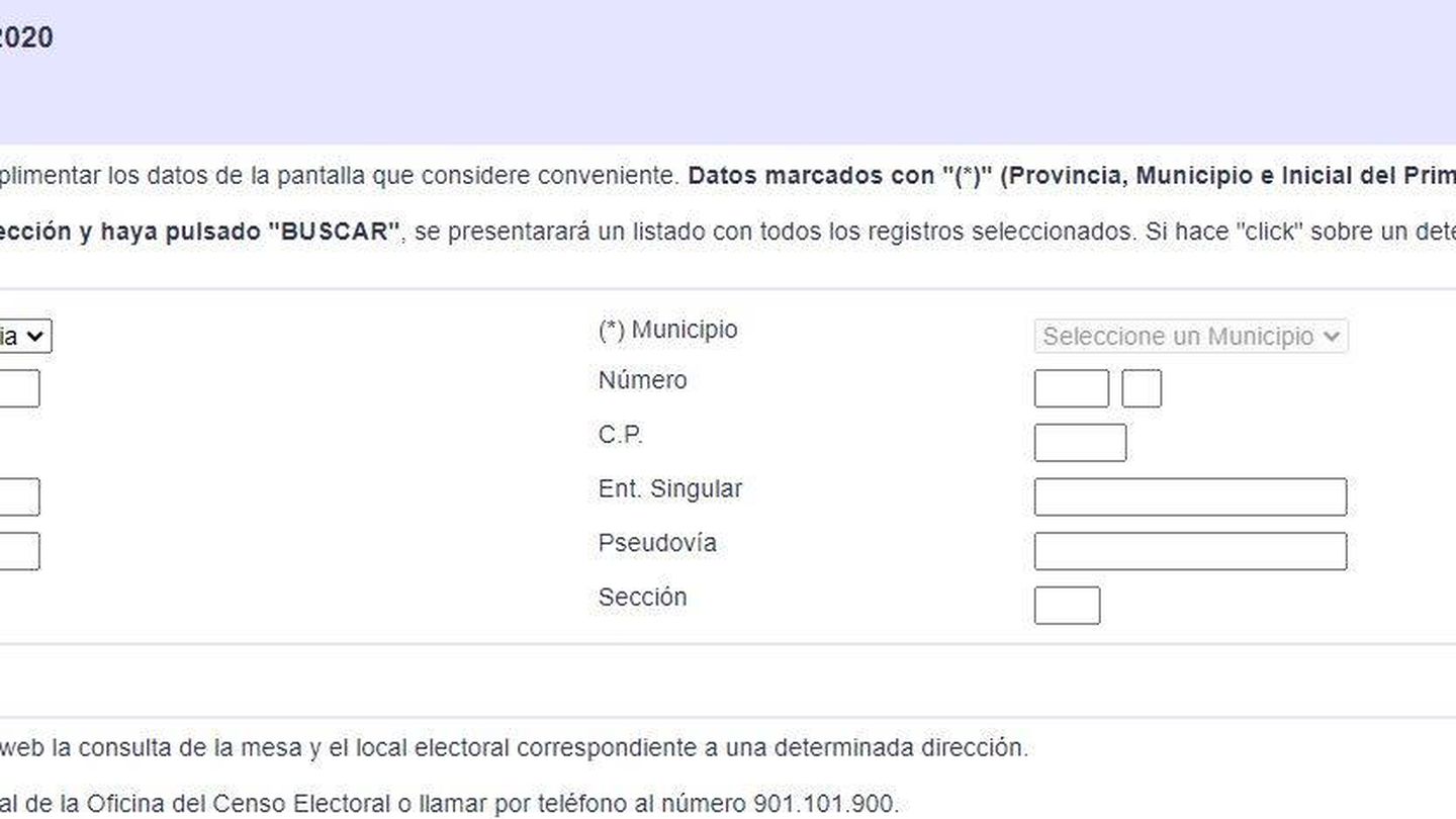 'App' para encontrar el colegio electoral del INE. (EC)