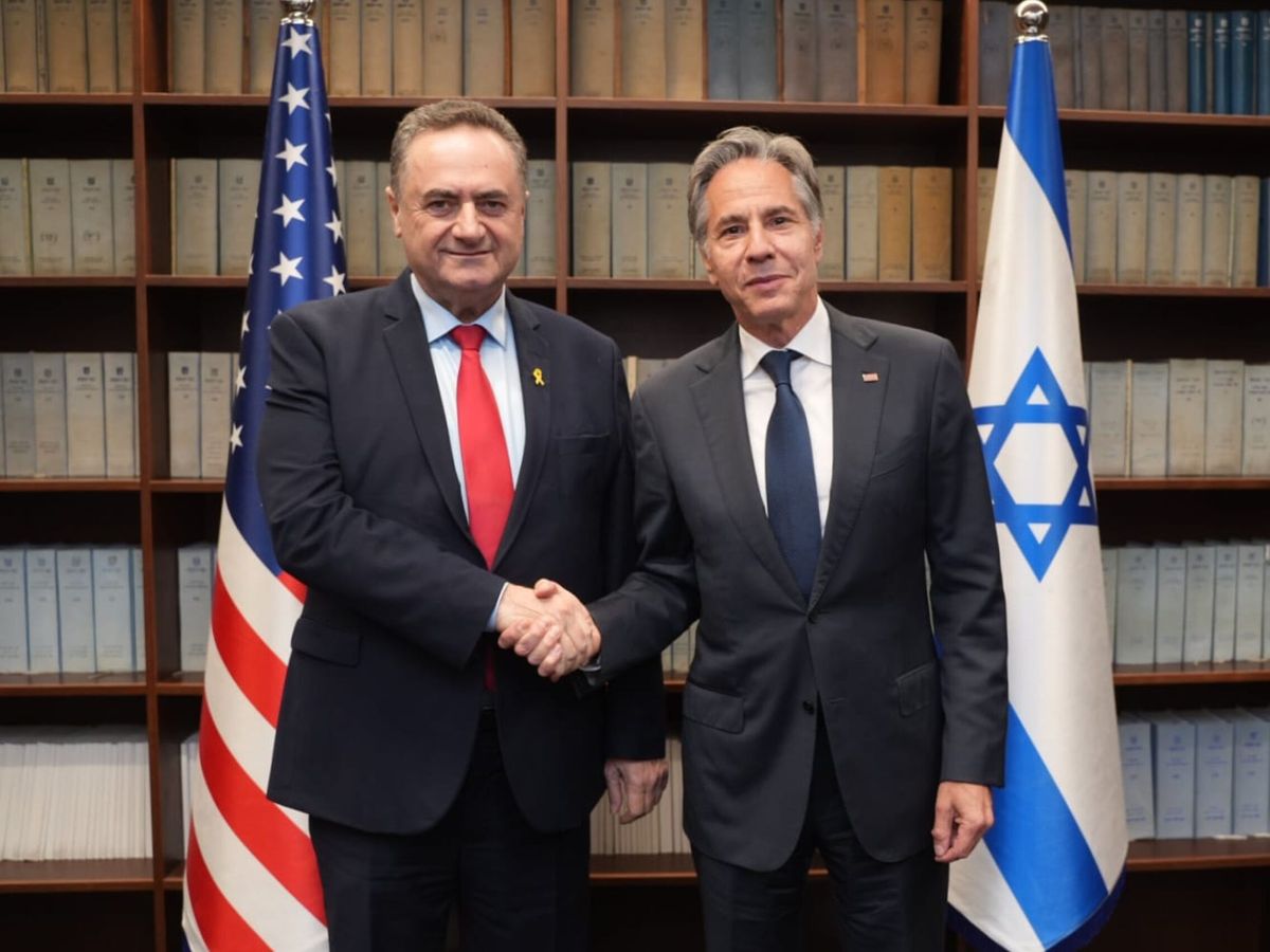 Foto: El secretario de Estado de EEUU, Antony Blinken (d), y el ministro de Exteriores israelí, Israel Katz. (EFE)
