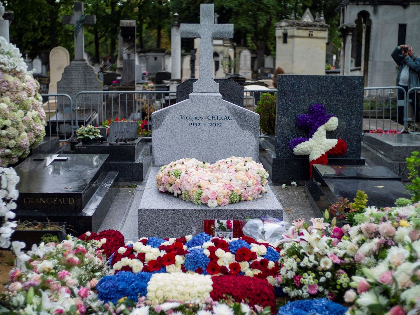 La tumba de Jacques Chirac, en París. (EFE)