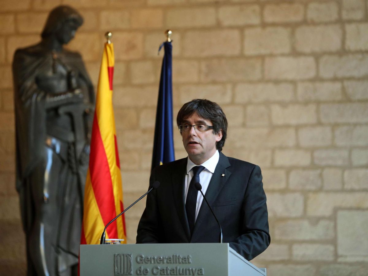 Foto: Carles Puigdemont, a finales de octubre de 2017. (EFE)