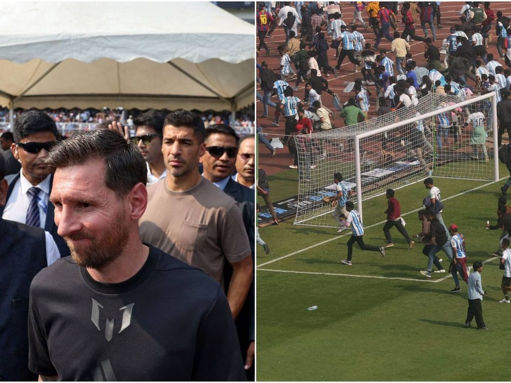 Locura con Messi en la India: arrancan butacas, las lanza al campo y se ...