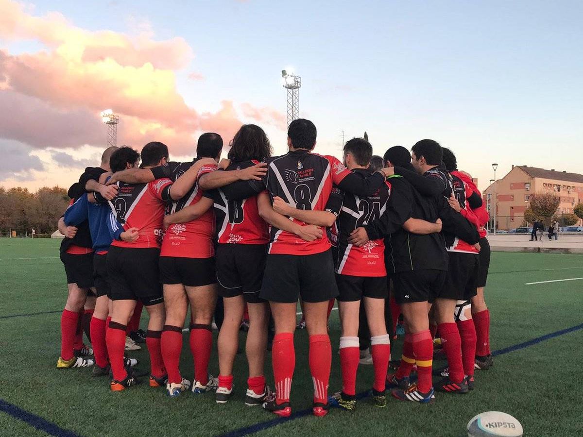Foto: El Vallecas Rugby Unión, durante un partido.