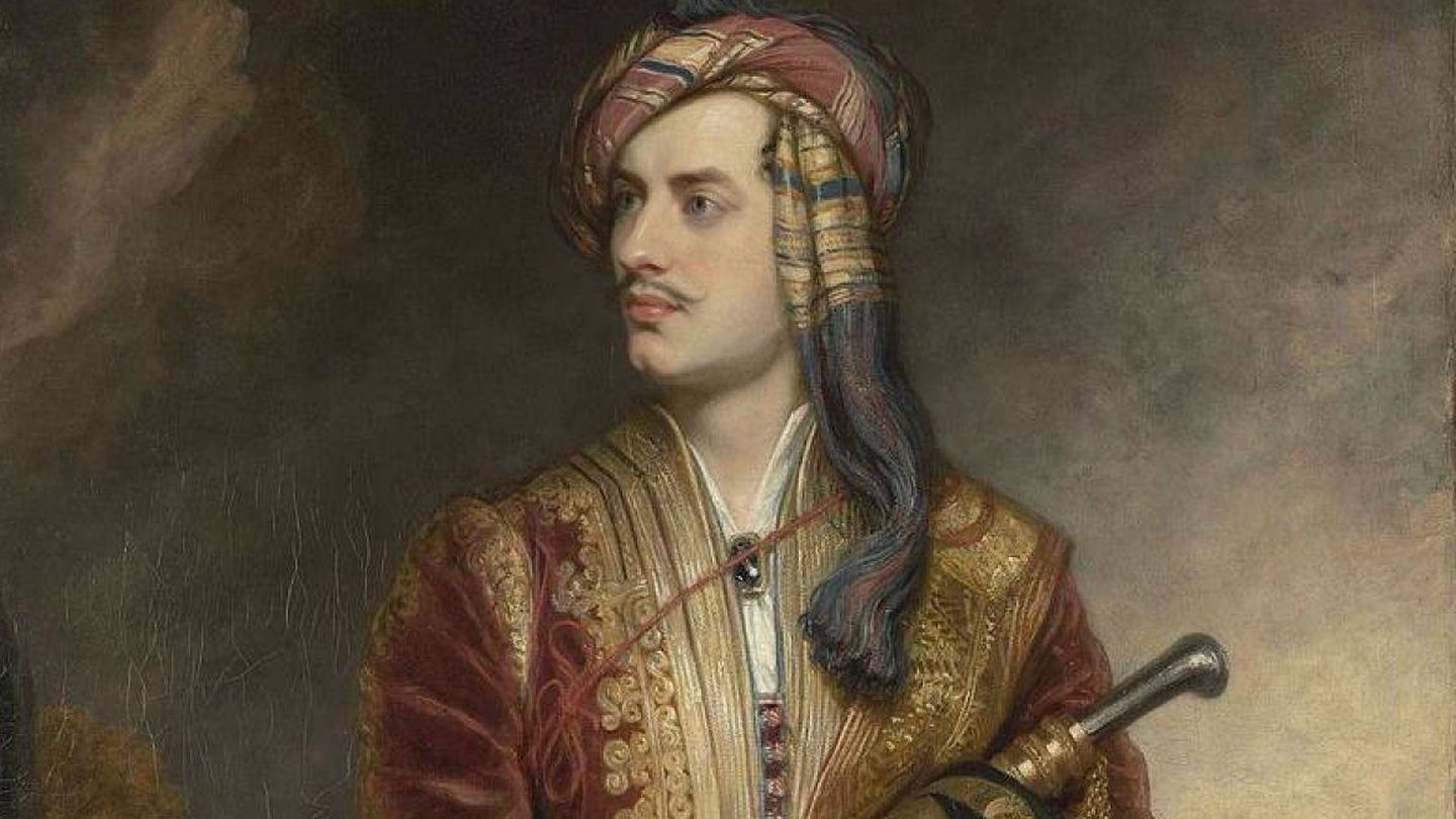 Retrato de lord Byron en la Guerra de Independencia griega